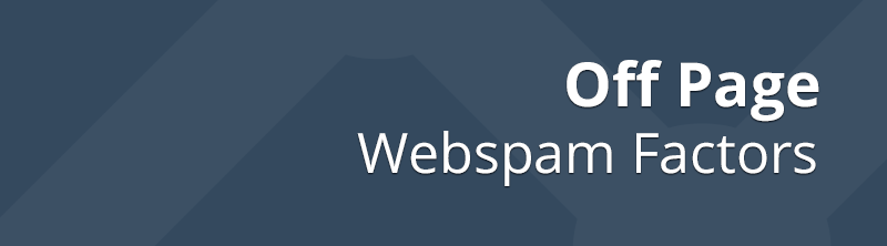 Fattori di Webspam sul sito